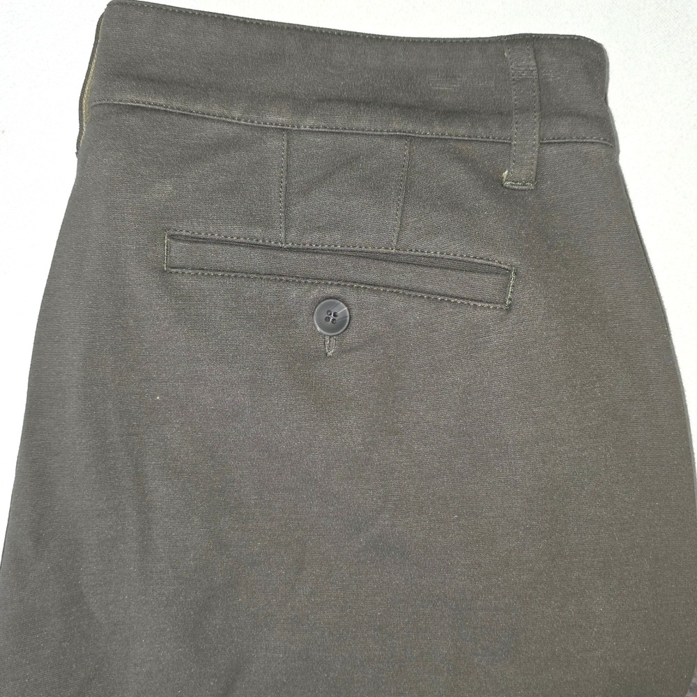 Paige Men Federal Slim Straight Pants Olive Brown Rayon Blend Trousers Sz 32X30